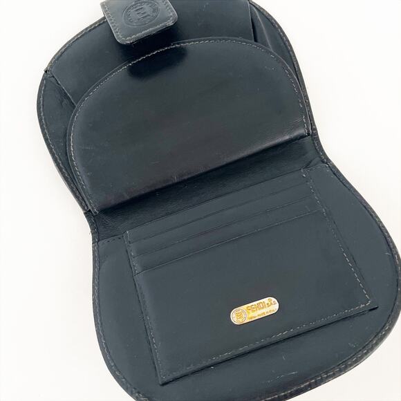 FENDI Penguin Strips Vintage Wallet Purse Canvas Leather Brown - Picture 6 of 13